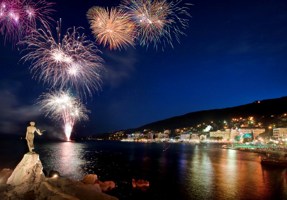 Silvester an der Riviera von Opatija